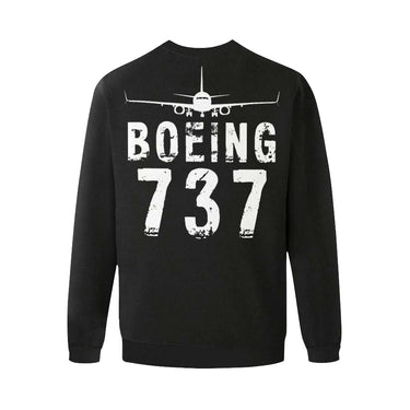 BOEING 737 Men's Oversized Fleece Crew Sweatshirt e-joyer